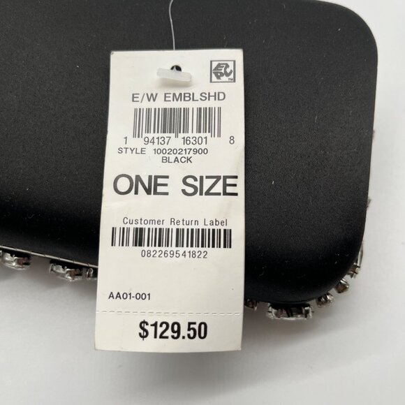 I.N.C. International Concepts Black East West Embellished Minaudiere Convertible